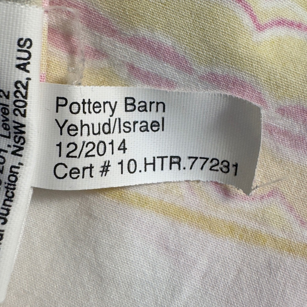 Pottery Barn Kids Full Sheet Set Pink Island Surf Ttopical Hibiscus & Surfboards - Picture 5 of 6